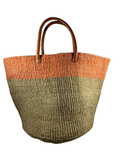 Orange & Natural Two Tone Basket - JB 119