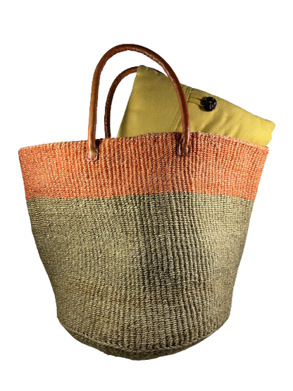 Orange & Natural Two Tone Basket - JB 119