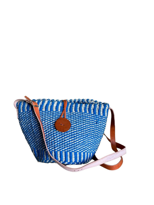 Baby Blue/White petite basket- Boostani