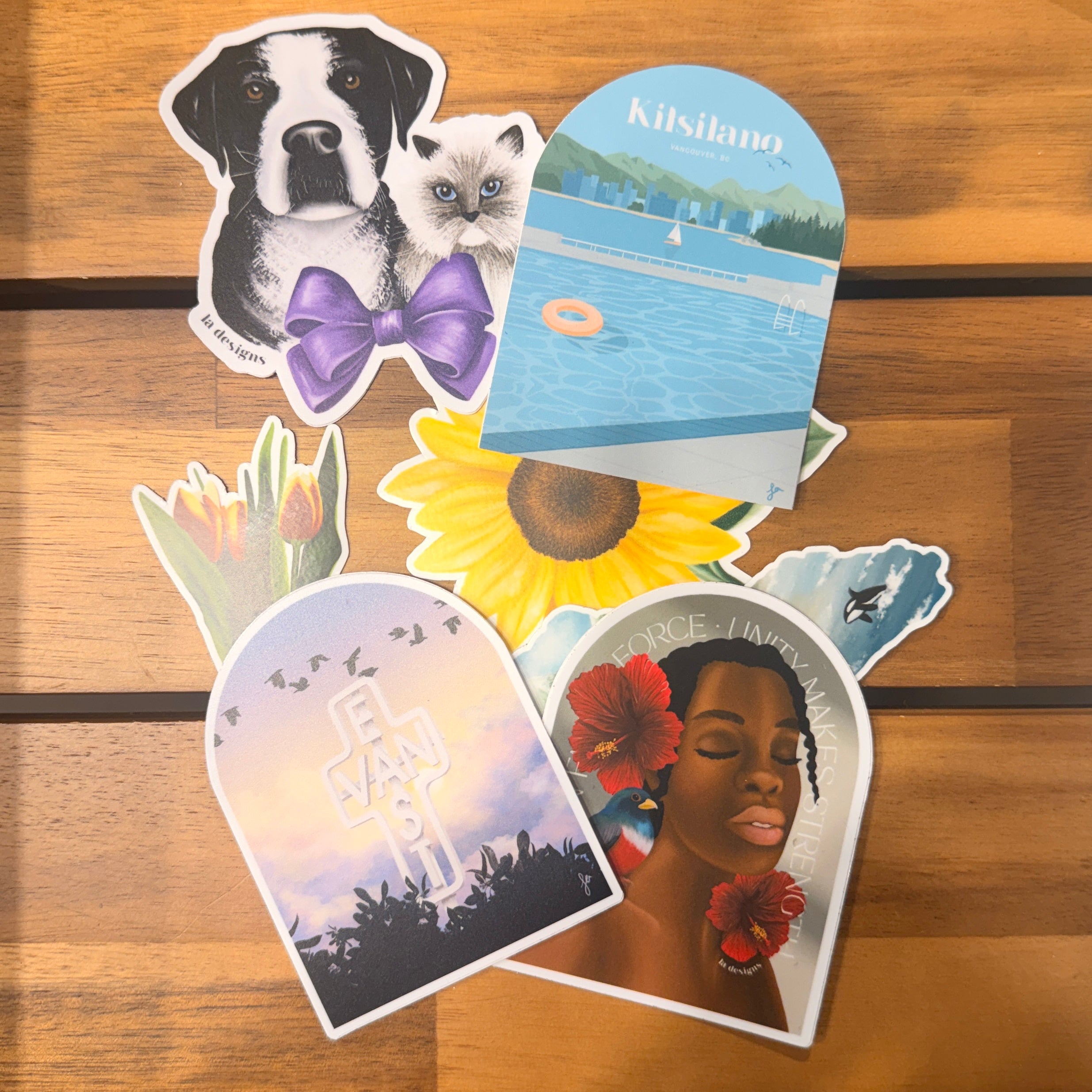 LA designs stickers