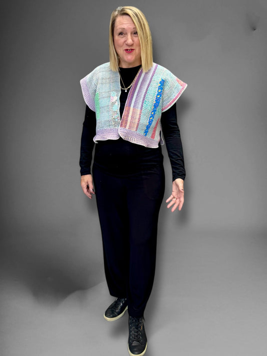 Multi pastel cotton vest