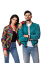 Unisex African Print Reversible Bomber Jacket