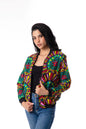 Unisex African Print Reversible Bomber Jacket