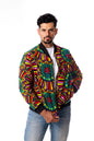 Unisex African Print Reversible Bomber Jacket