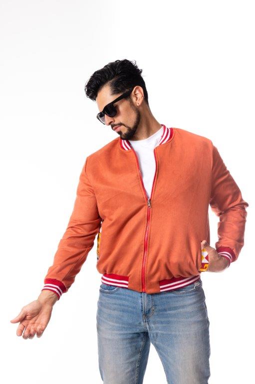 Unisex African Print Reversible Bomber Jacket