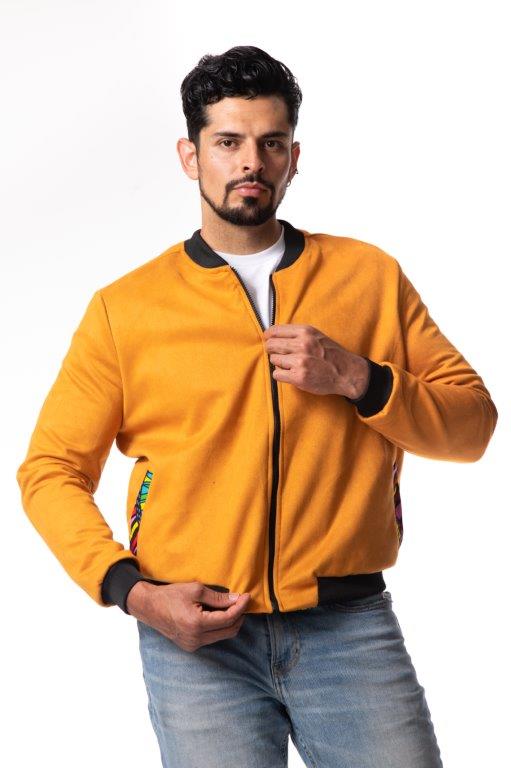 Unisex African Print Reversible Bomber Jacket