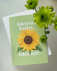 LA designs sunflower postcard