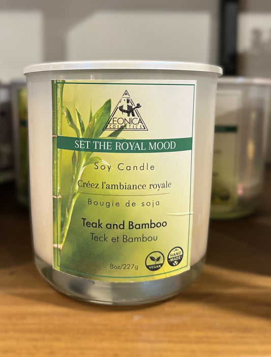 TEAK & BAMBOO SOY CANDLE - LG/ 227G/8OZ